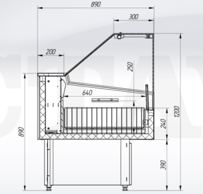 Витрина холодильная CRYSPI OСTAVA Q ВПН 1800